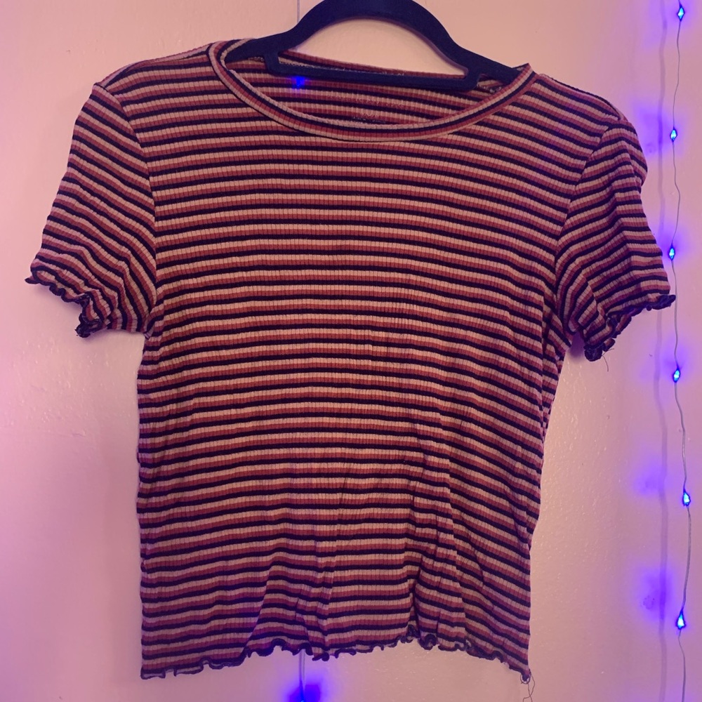 striped crop top